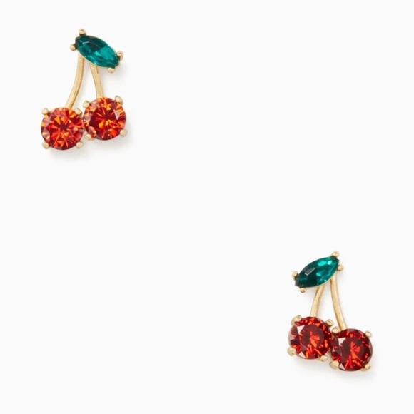 kate spade Jewelry - Kate Spade Ma Cherie Red Cherry Stud Earrings